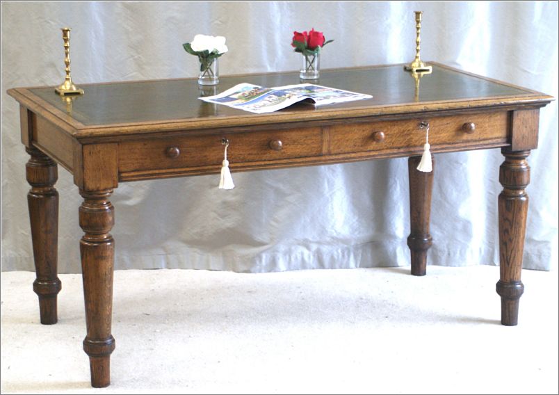 3046 Antique Oak Writing Table by Charles Hindley
